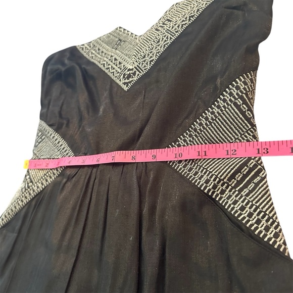 NWT! Urban Outfitters | Ecote Metallic Black Strapless Tube Dress | Size Medium - Picture 2 of 11